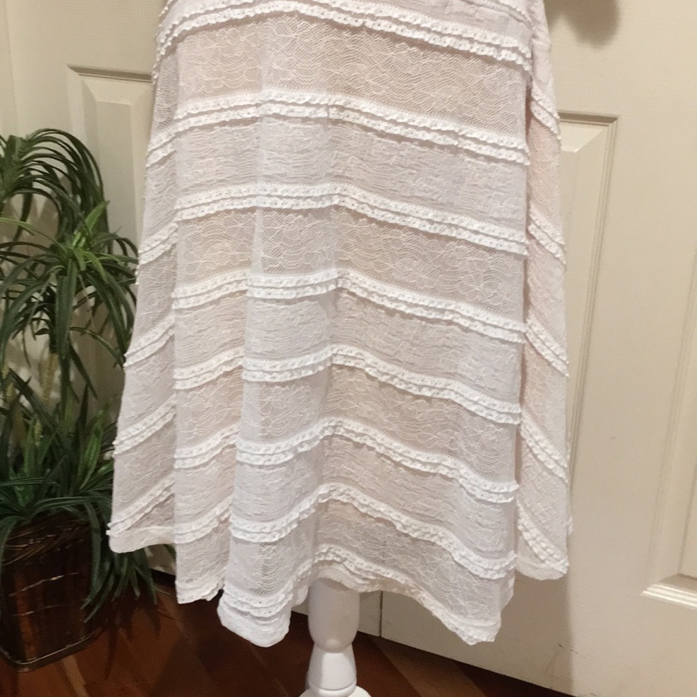 🎉🎈HP 3/4 Cream Women’s Formal Party Lace Dress - Picture 3 of 8